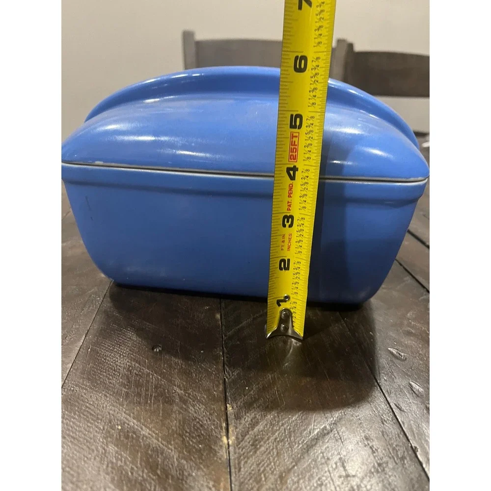 Hall Blue Ceramic Refrigerator Dish & Lid Vintage Art Deco 5014 for Westinghouse